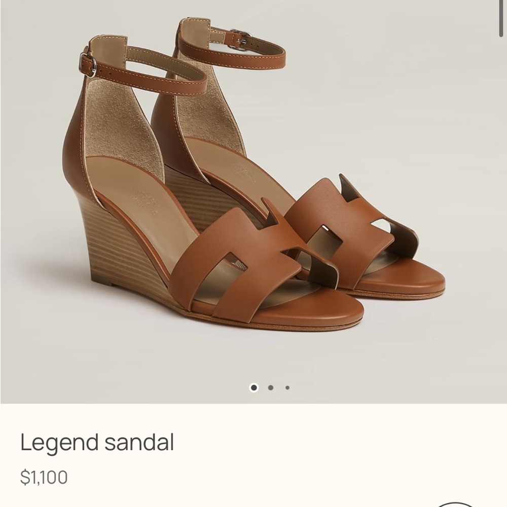 Hermes Legend Sandals in Gold
